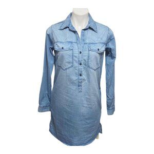 BLANKNYC Chambray Long Sleeve Button Down  Dress NWT